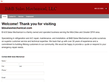 Tablet Screenshot of bbsalasmechanical.com